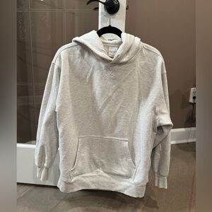 Aritzia Light Gray Hoodie sweatfleece size small boyfriend fit CLOUD HEATHER